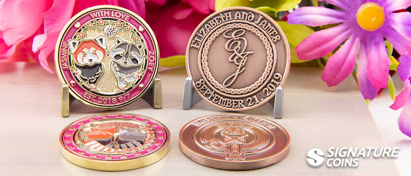 Commemorative Wedding Challenge Coins