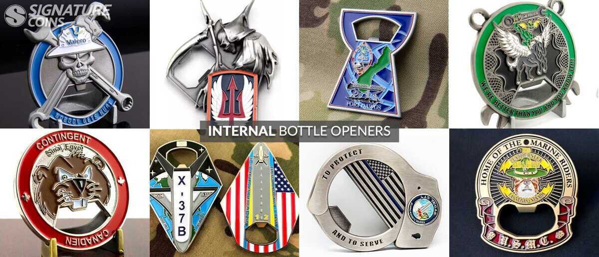 Internal Bottle Opener Challenge Coins
