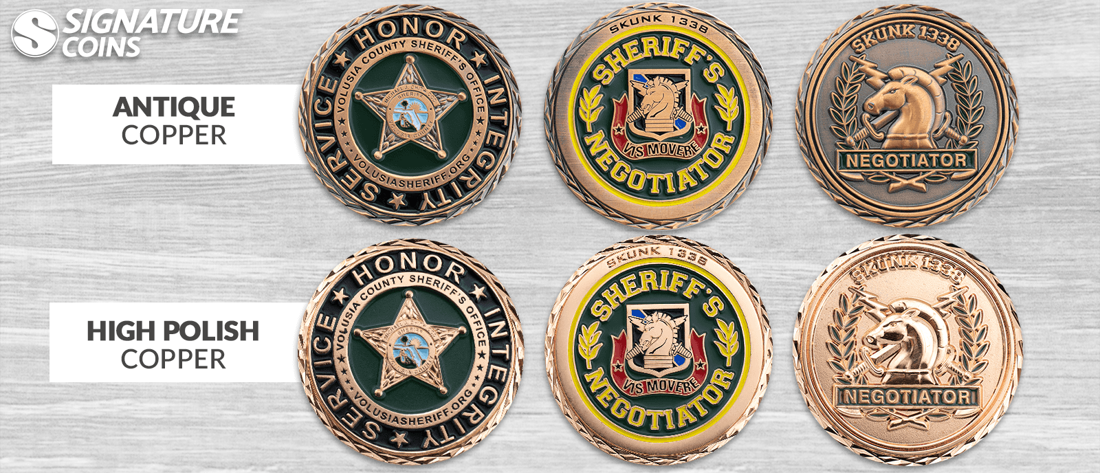 Law Enforcement Coin Plating Options
