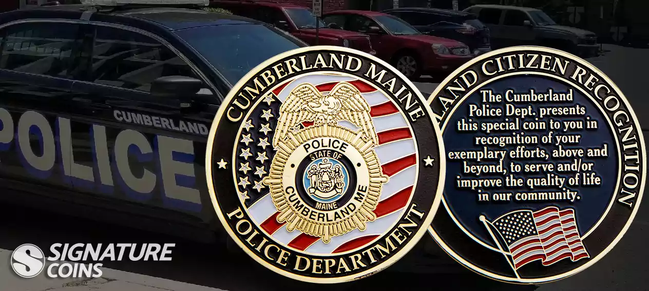 Cumberland Maine Police Department Challenge Coins