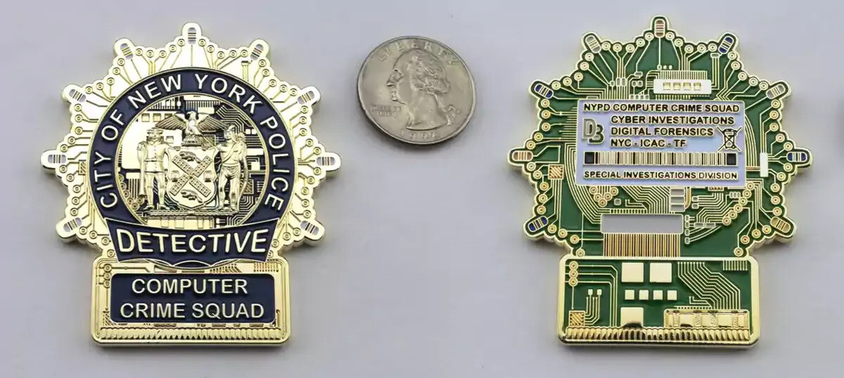 NYPD Computer Crime Squad Challenge Coin